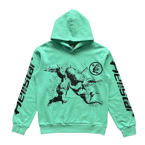 Green Hellstar Hoodie hellstarclothing