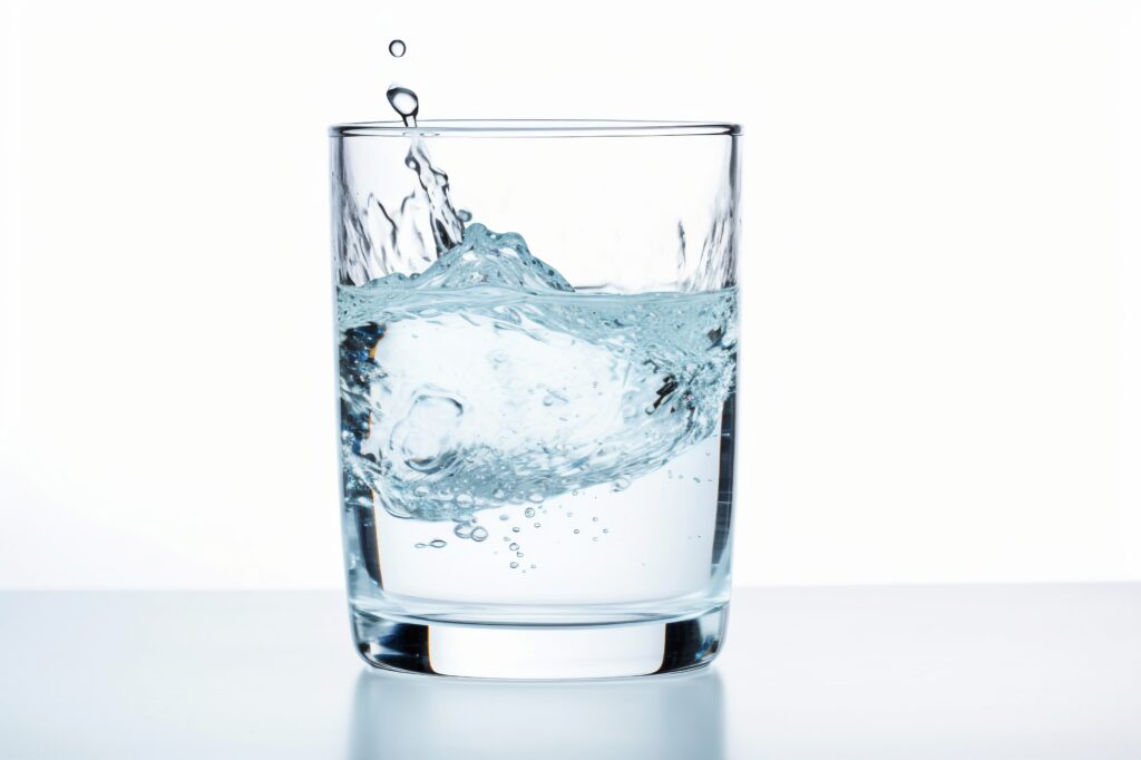 Clean water in a glass