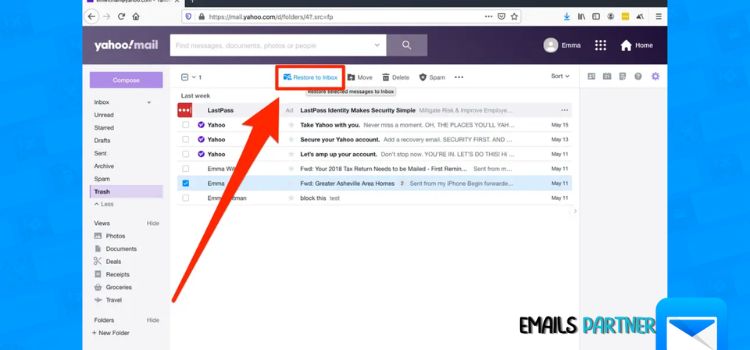 How to Recover Deleted Emails from Yahoo